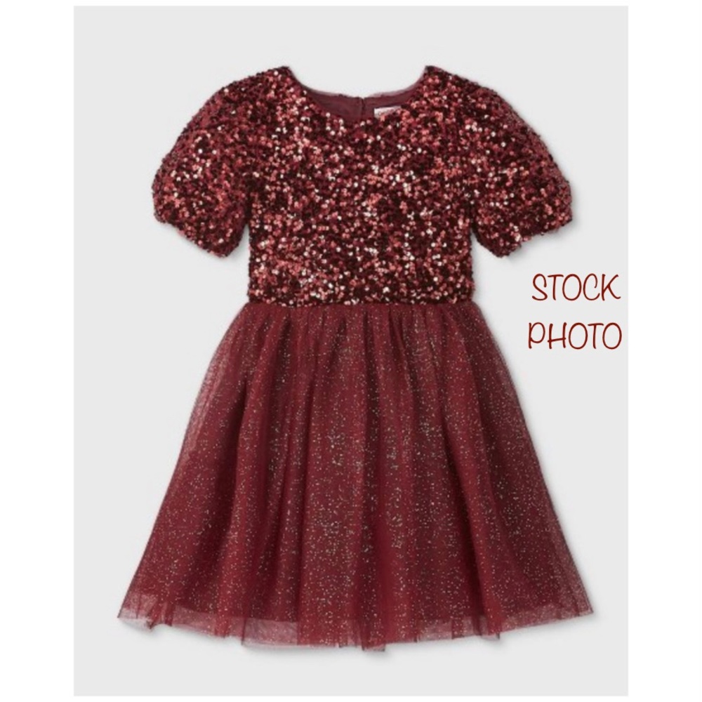 Burgundy Sequin Dress